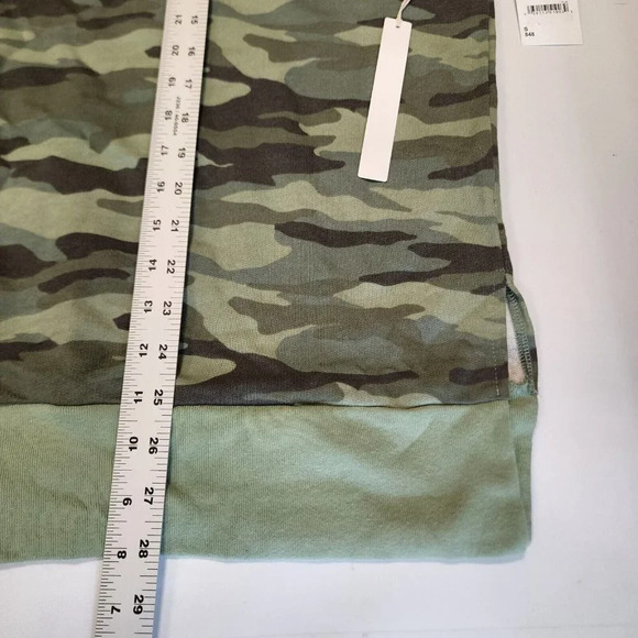 Caslon Womens Long Sleeve Crew Neck Fleece Sweatshirt Green Spring Camo Sz S NWT - Picture 10 of 10